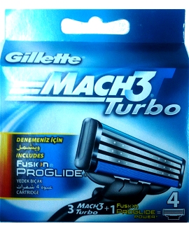Gillette Mach3 Turbo Yedek Bıçağı 4'lü Paket :