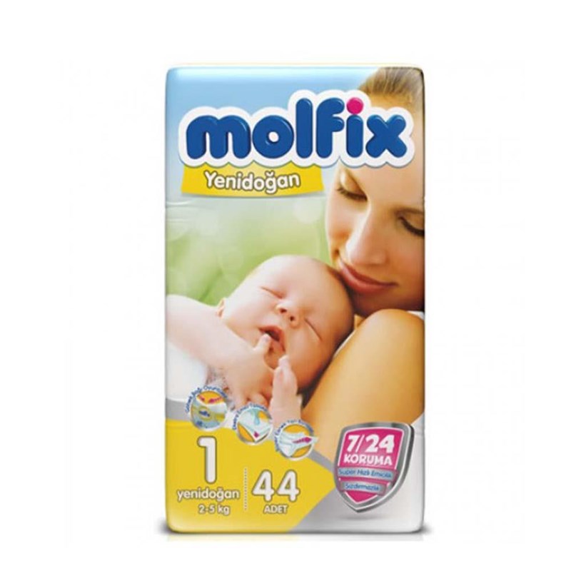 Molfix İkiz Paket 1 Numara (2-5 kg) 44 Adet :