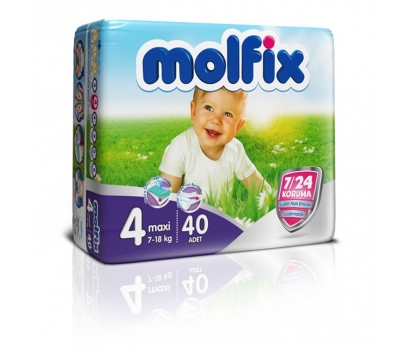 Molfix İkiz Paket 4 Numara (7 - 18 kg) 40 Adet :