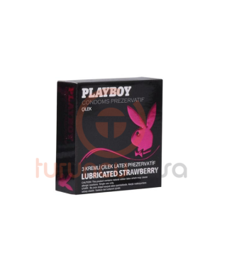  Playboy Strawberry Çilekli Kremli 3'lü Prezervatif