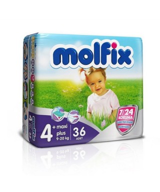 Molfix 4x4 Uyum İkiz Maxi No:4+ (9 - 20 kg) 36lı