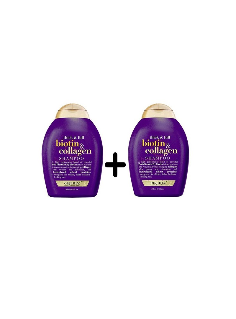 Organix Biotin & Collagen Shampoo 385 ml - Full Dolgunlaştırıcı ve Uzatıcı Şampuan x 2