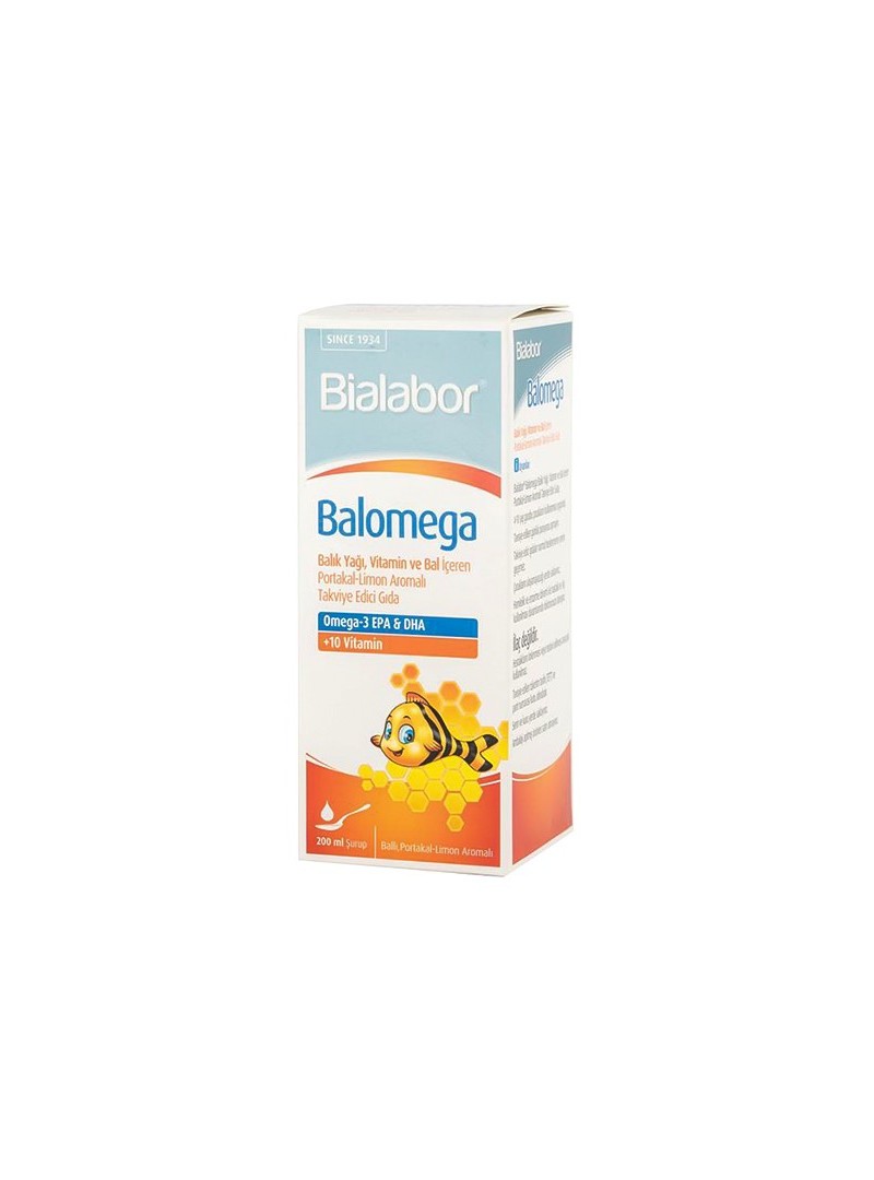 Biolabor Balomega Ballı Vitaminli Omega 3 Şurubu 200 ml