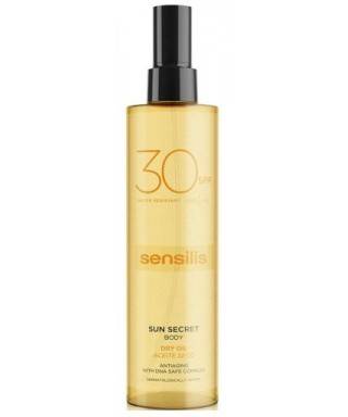 Sensilis Sun Secret Body Dry Oil spf30+ AntiAging 200 ml-Güneş Korumalı Nemlendirici Vücut Yağı