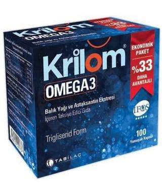 Krilom Omega-3 Astaksantin Soft Jel Kapsül 100 luk