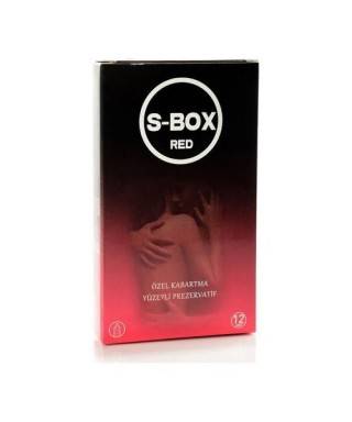 S-BOX Prezervatif Red Kabartma Yüzeyli 12 adet