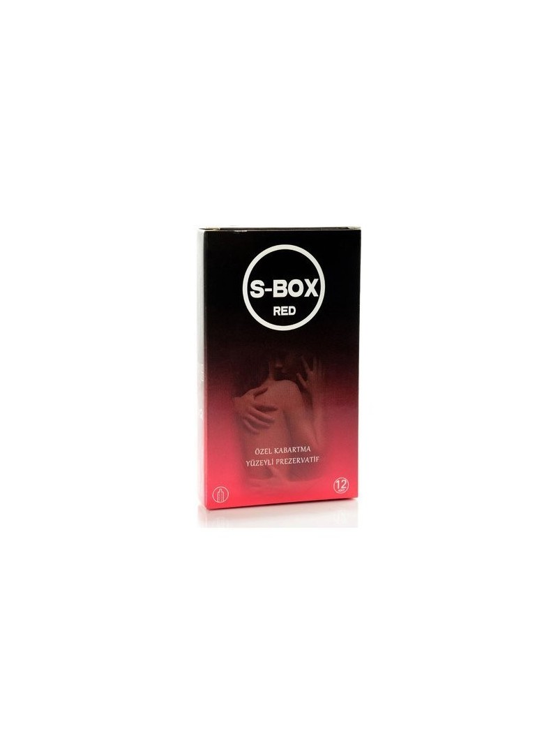 S-BOX Prezervatif Red Kabartma Yüzeyli 12 adet