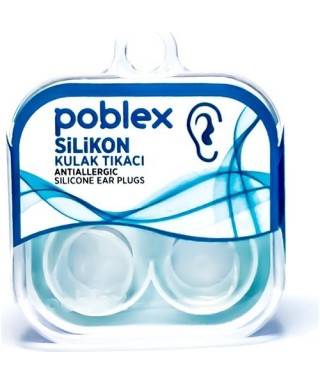Poblex Silikon Kulak Tıkacı - Kulak Koruyucu Tıpası Saf Silikon 2'li