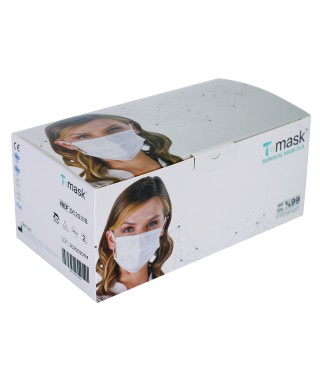 Dentac T-Mask 3 Katlı Cerrahi Yüz Maskesi Beyaz 100 Adet (2 x 50LI Kutu)