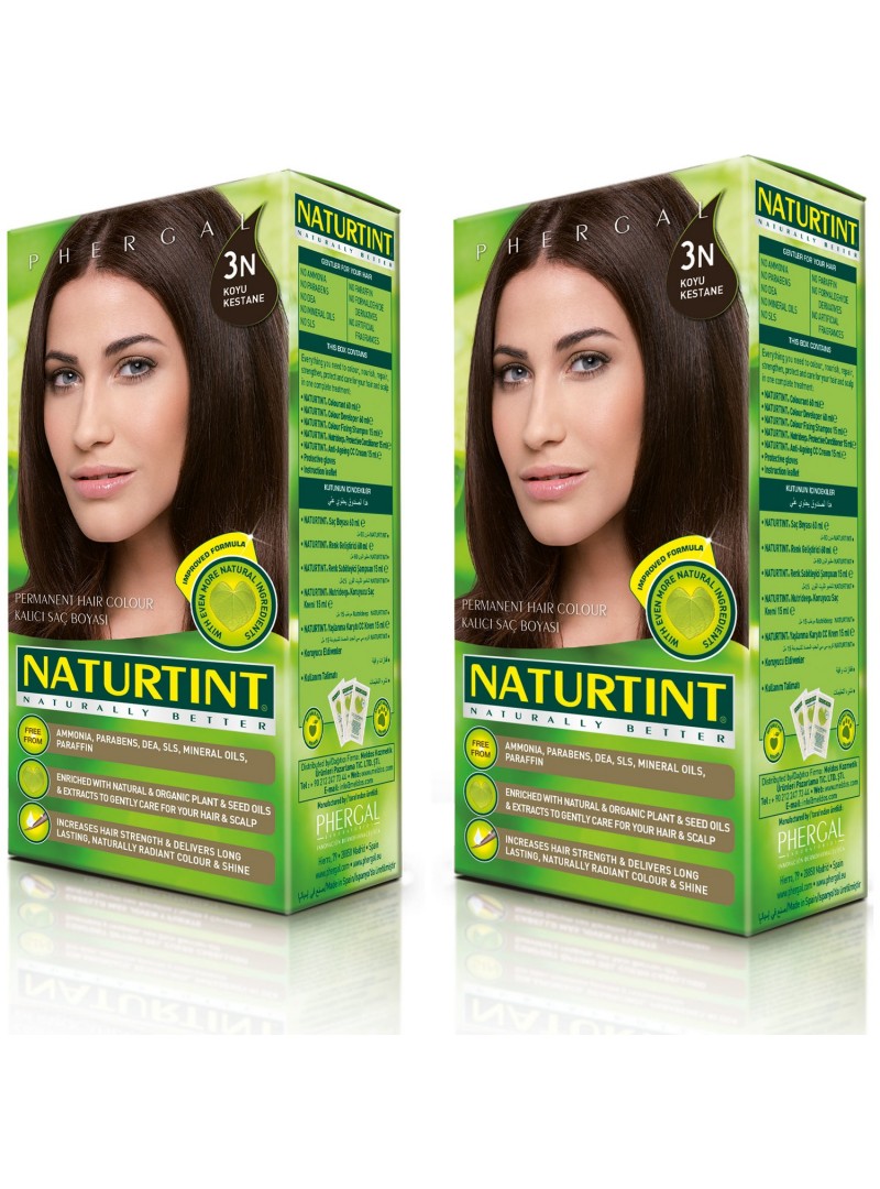 Naturtint Kalıcı Saç Boyası 3N Koyu Kestane 165 ml 2 Adet