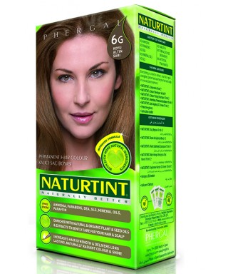 Naturtint 2'li Set  Kalıcı Saç Boyası 6G Koyu Altın Sarı 165 ml Alana MartıDerm The Originals Flash 1 Ampul Hediye