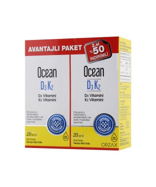 Ocean D3K2 Damla 20ml x 2 Adet ( Avantajlı Paket )