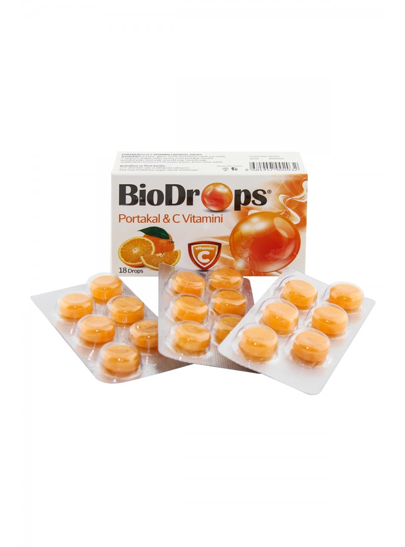 BioDrops Portakal & C Vitamini 18 Pastil