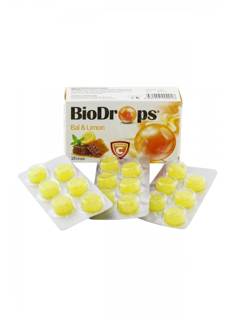 BioDrops Bal & Limon 18 Pastil