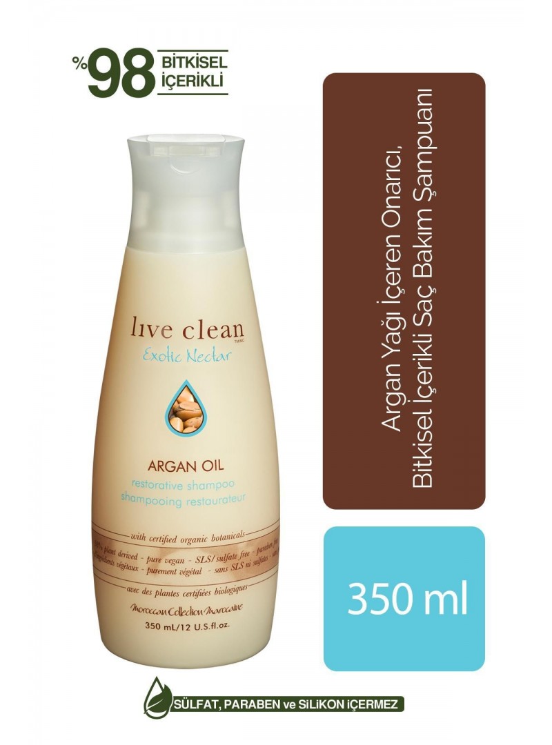 Live Clean Argan Oil Shampoo 350 ml