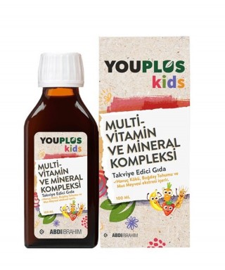Youplus Kids Multivitamin Vitamin ve Mineral Kompleksi Takviye Edici Gıda 100 ml