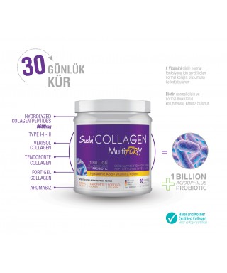 Suda Collagen + Probiyotik Multiform Toz Kutu Takviye Edici Gıda 300 gr