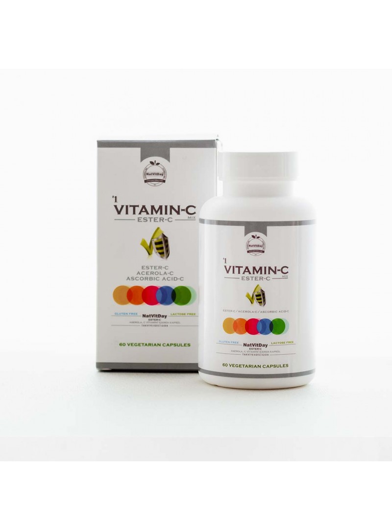 NatVitDay Vitamin C Mix Ester C 60 Kapsül