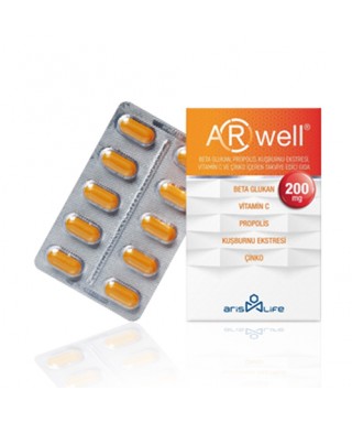 ARwell Beta Glukan -Propolis - Vitamin C- Çinko 200 mg*30 Tablet