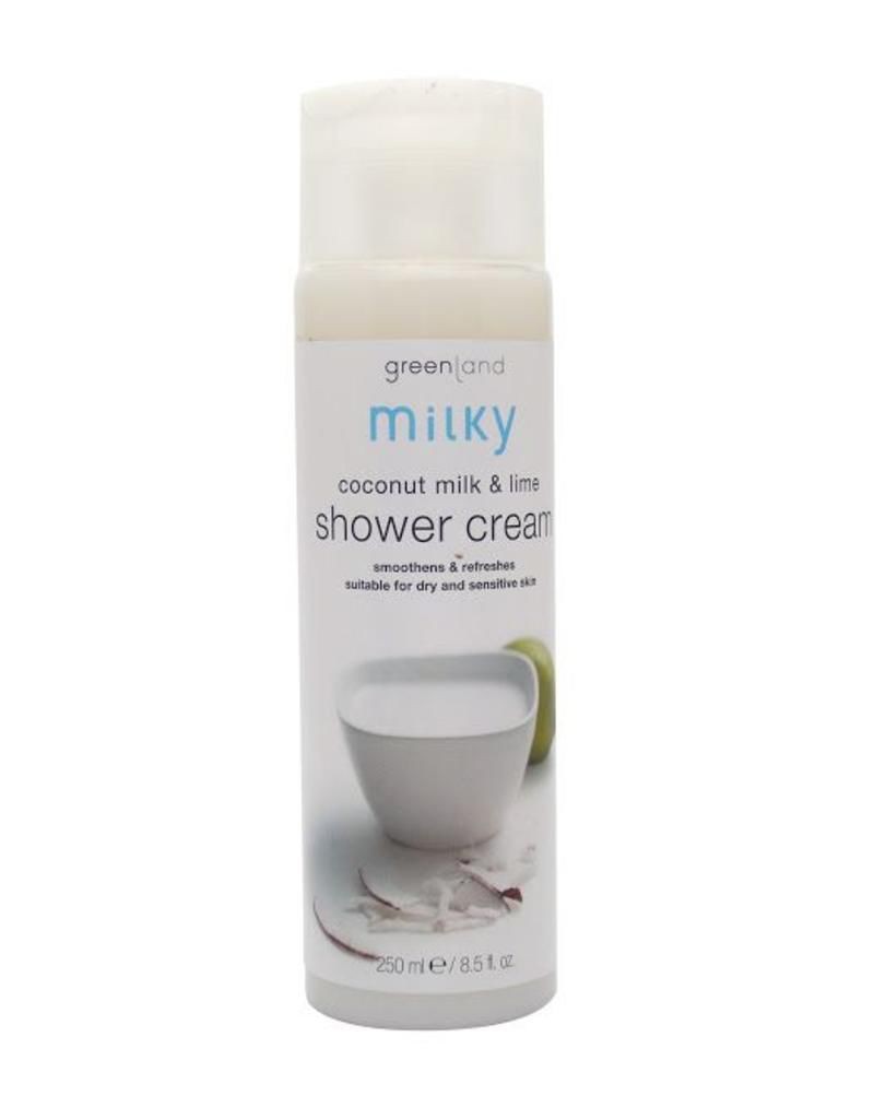 Outlet - Greenland Milky Shower Cream Coconut Milk - Lime 250 ml