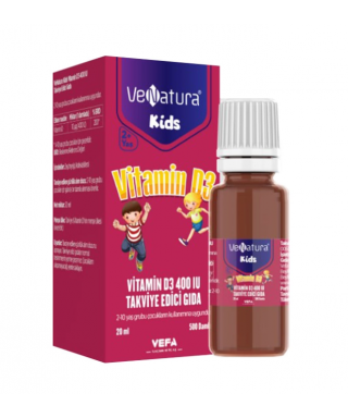 Venatura Kids Vitamin D3 400 IU Takviye Edici Gıda 20 ml