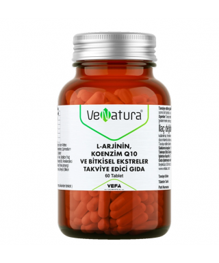 Venatura L-Arjinin Koenzim Q10 ve Bitkisel Ekstreler Takviye Edici Gıda 60 Tablet