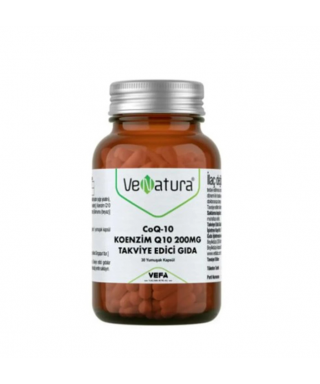 Venatura CoQ-10 Koenzim Q10 200 mg Takviye Edici Gıda 30 Kapsül