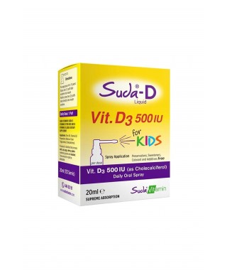 Suda Vitamin Vitamin D3 500IU For Kids 20 ml (S.K.T 02-2025)