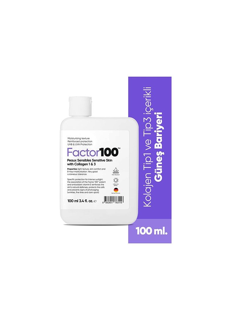 Factor100 Güneş Koruyucu Krem SPF50+ 100ml