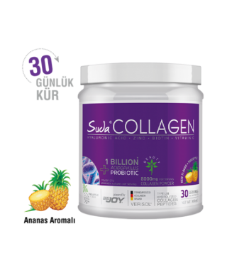 Outlet - Suda Collagen + Probiyotik Ananas Aromalı Toz Kutu 300gr
