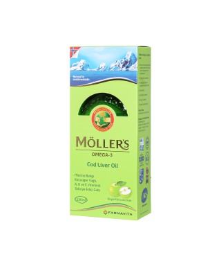 Möller's Omega Şurup Doğal Elma Aromalı 250 ml (S.K.T 10-2023)