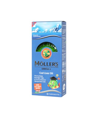 Möller's Omega-3 Cod Liver Oil Tutti Frutti Balık Yağı 250 ml (S.K.T 01-2024)
