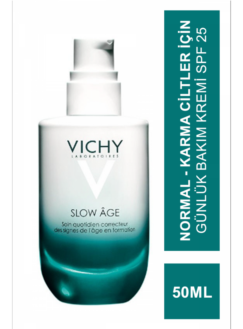 Vichy Slow Age Fluid Spf25 50ml- Normal ve Karma Ciltler Günlük Bakım Kremi (S.K.T 10-2023)