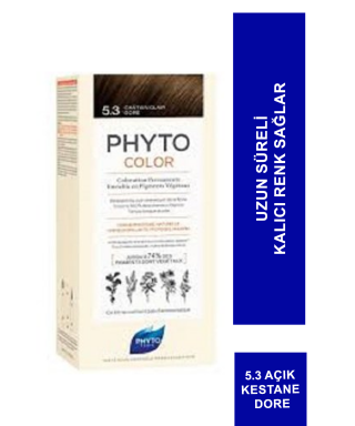 Phyto Color Bitkisel Saç Boyası - 5.3 - Açık Kestane Dore