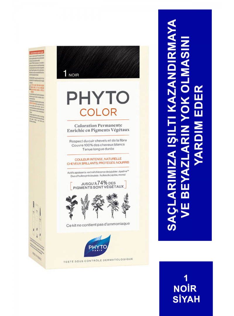 Phyto Color Bitkisel Saç Boyası 1 Noir Siyah