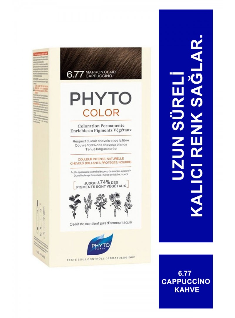 Phyto Color Bitkisel Saç Boyası - 6.77 Cappuccino Kahve -Yeni Formül