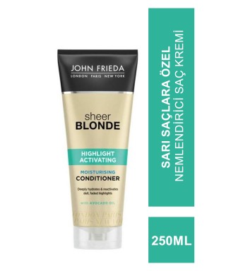 John Frieda Sheer Blonde Highlight Activating Moisturising Conditioner 250 ml Sarı Saçlara Özel Nemlendirici Saç Kremi