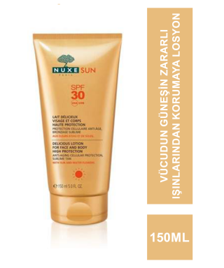 Nuxe Sun Spf 30 Lait Delicieux Protection 150 ml Güneş Koruyucu Yüz ve Vücut Sütü