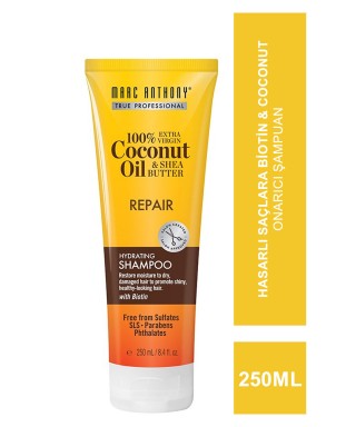 Marc Anthony Coconut Oil & Shea Butter Repair Hydrating Shampoo ( Hasarlı Saçlara Biotin & Coconut Onarıcı Şampuan ) 250 ml