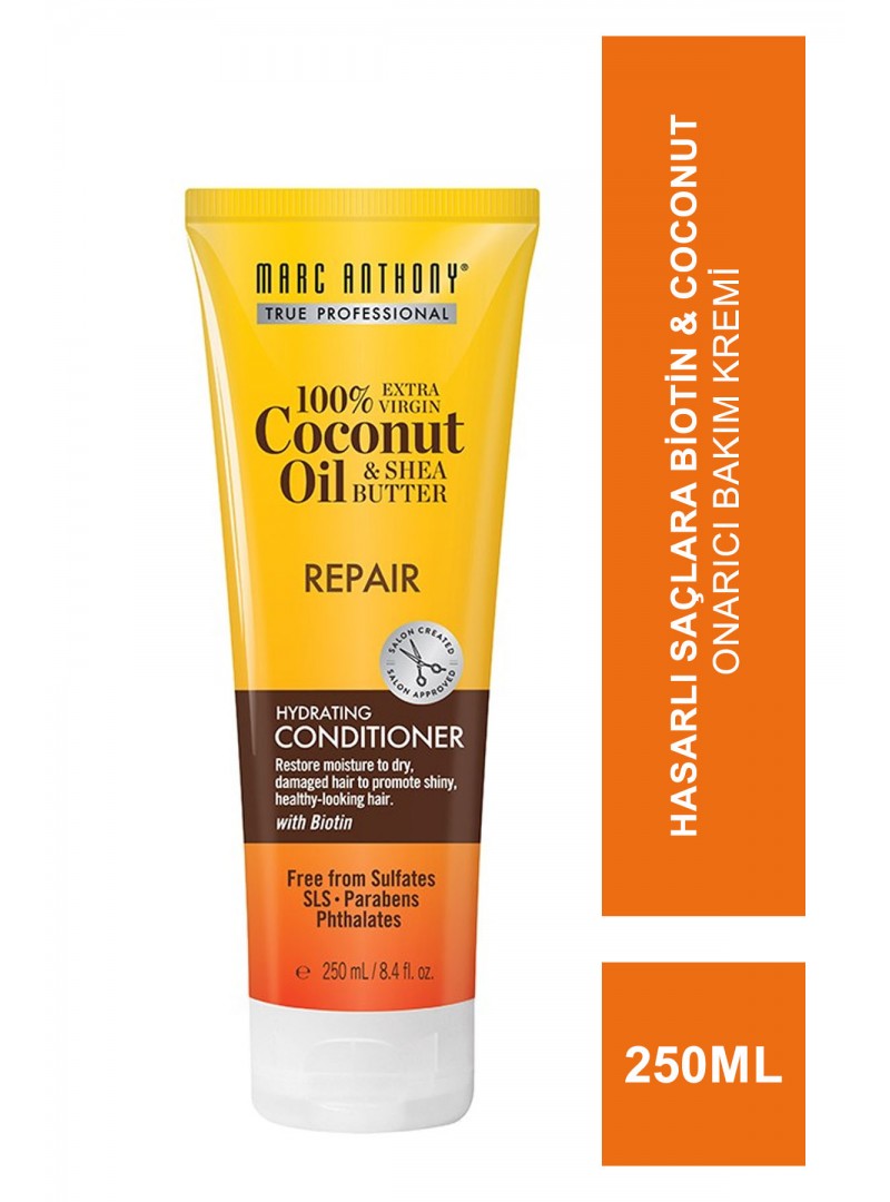Marc Anthony Coconut Oil&Shea Butter Repair Hydrating Conditioner (Hasarlı Saçlara Biotin & Coconut Onarıcı Bakım Kremi) 250 ml