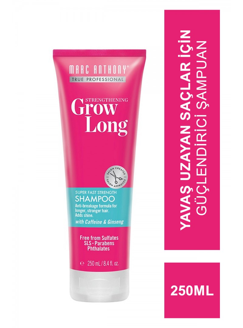 Marc Anthony Grow Long Super Fast Strength Shampoo Yavaş Uzayan Saçlar İçin Güçlendirici Şampuan 250 ml