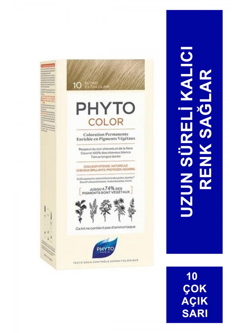 Phyto Color Bitkisel Saç Boyası 10 - Çok Açık Sarı Yeni Formül