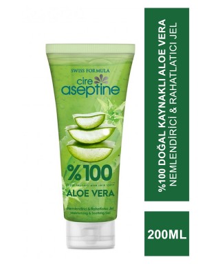 Cire Aseptine %100 Doğal Kaynaklı Aloe Vera Nemlendirici & Rahatlatıcı Jel 200 ml