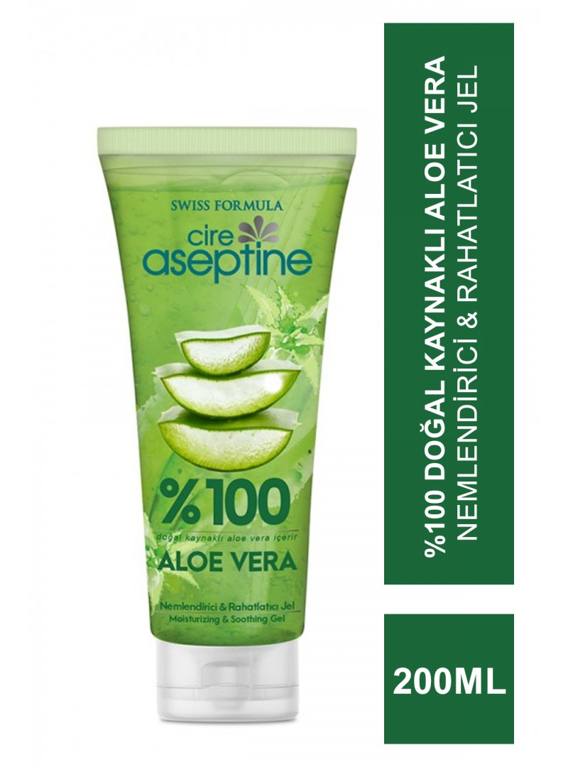 Cire Aseptine %100 Doğal Kaynaklı Aloe Vera Nemlendirici & Rahatlatıcı Jel 200 ml