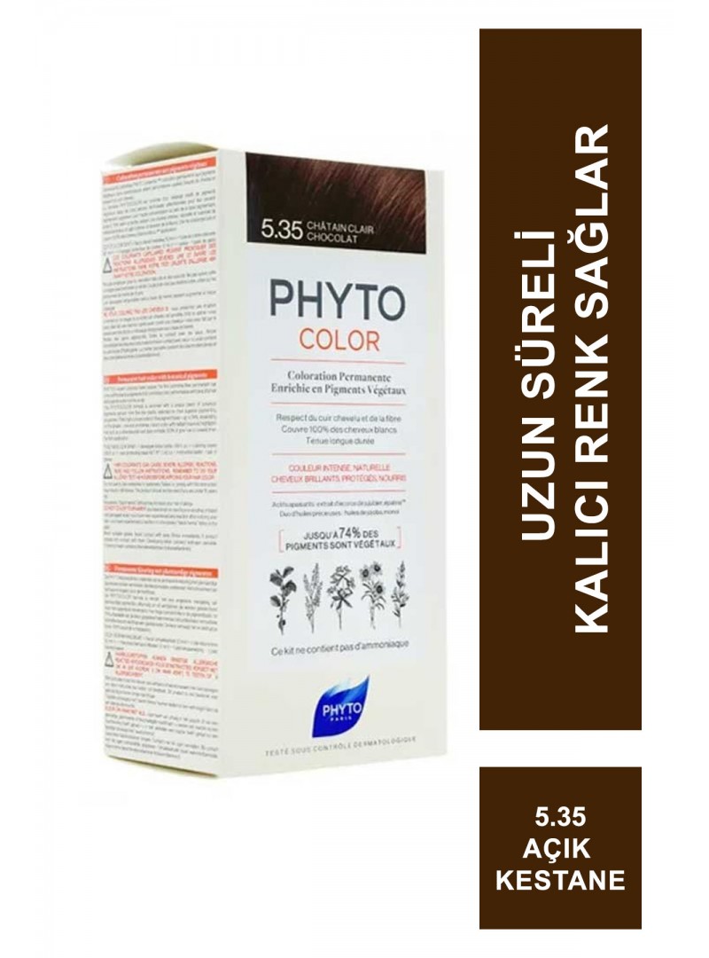 Phyto Color Bitkisel Saç Boyası 5.35 - Açık Kestane Dore Akaju Yeni Formül
