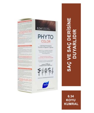 Phyto Color Bitkisel Saç Boyası 6.34 - Koyu Kumral Dore Bakır Yeni Formül