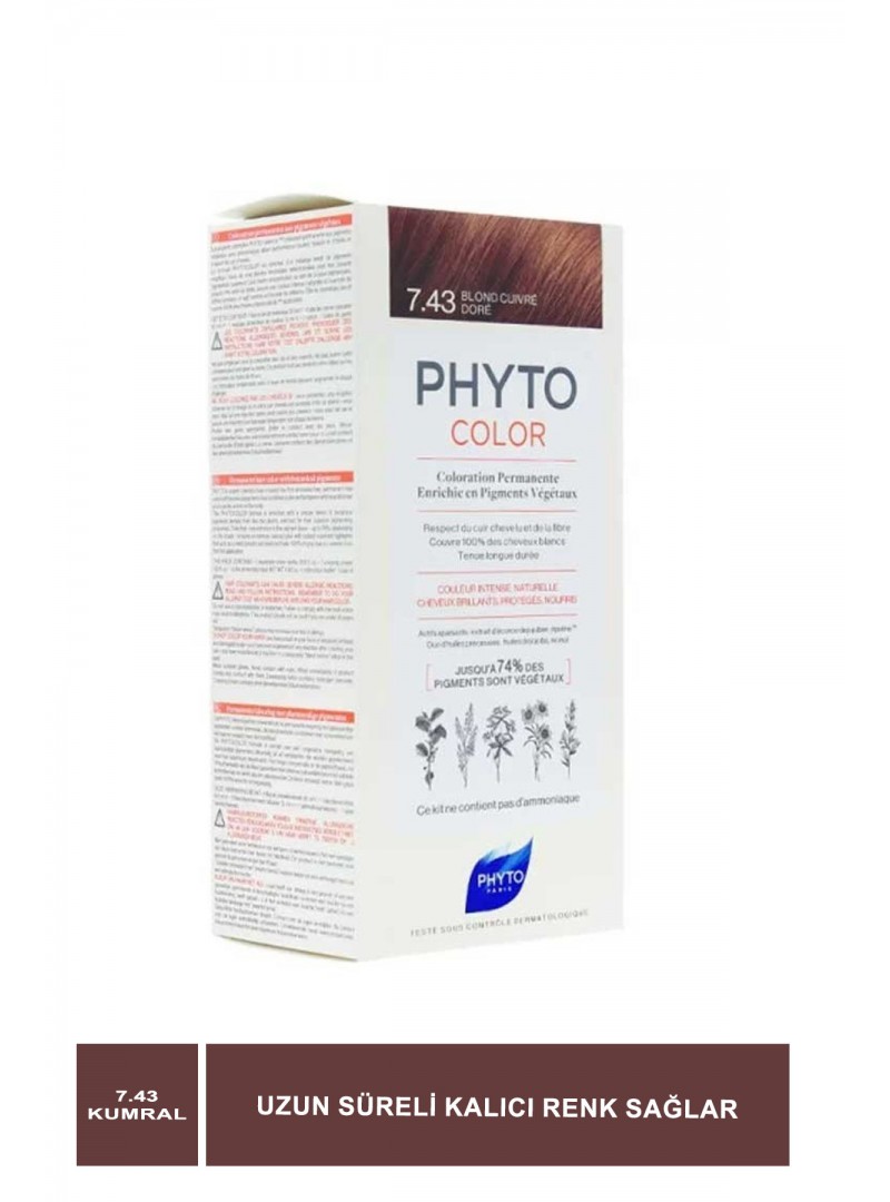 Phyto Color Bitkisel Saç Boyası 7.43 - Kumral Bakır Dore Yeni Formül