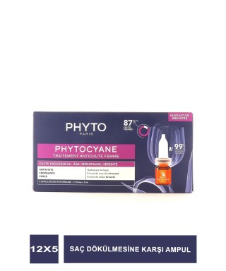 Phyto Phytocyane Kadın Tipi Kronik Saç Dökülme Karşıtı 12 x 5 ml Ampul