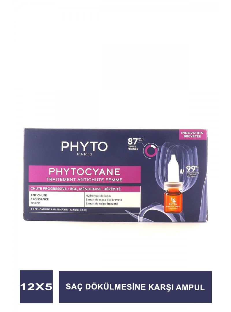 Phyto Phytocyane Kadın Tipi Kronik Saç Dökülme Karşıtı 12 x 5 ml Ampul
