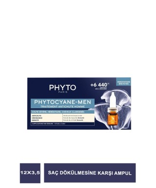Phyto Phytocyane Erkek Tipi Kronik Saç Dökülme Karşıtı 12 x 3,5 ml Ampul